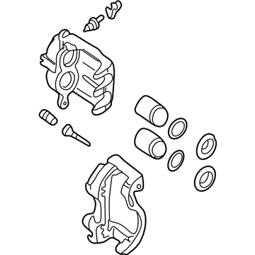 Nissan 41011-9Z30B CALIPER Assembly-Front LH, W/O Pads Or SHIMS