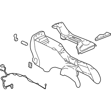 GM 89045331 Console, Front Floor