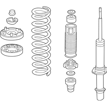 Acura 51602-SJA-305 Shock Absorber Assembly, Left Front