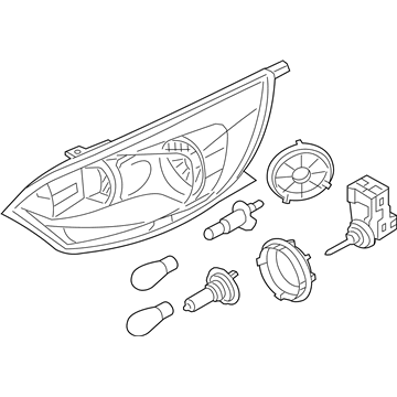 Kia 921011W350 Driver Side Headlight Assembly