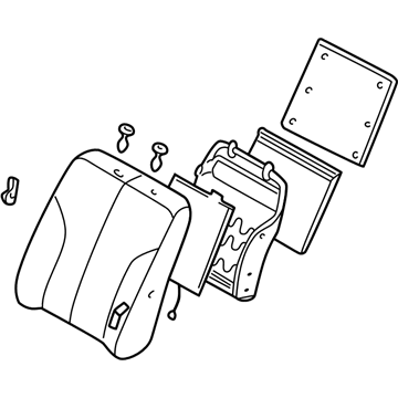 Nissan 87600-5Y662 Back Assy-Front Seat