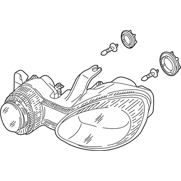 Kia 0K2DJ51040 Driver Side Headlight Assembly