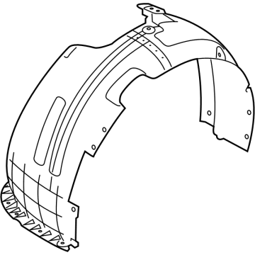 Hyundai 86812-GI000 GUARD ASSY-FRONT WHEEL, RH