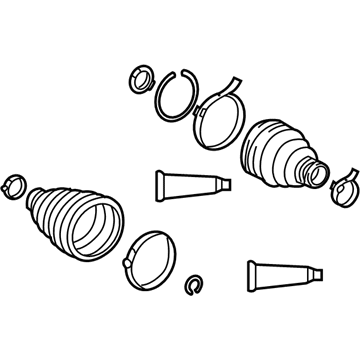 Lexus 04437-08011 Boot Kit, Rear Drive Shaft, In & Outboard Joint