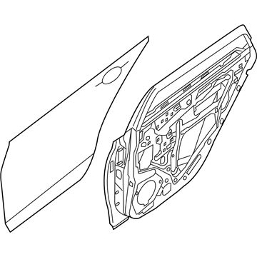 Nissan H2101-9AMMA Door Rear LH