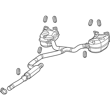 Mopar 5147032AF Exhaust Muffler Resonator And Tailpipe