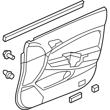 Honda 83552-TA5-A71ZA Lining, L. FR. Door (Lower) *NH167L* (LEA) (GRAPHITE BLACK)