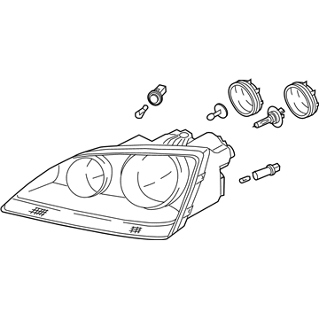 Kia 921013E040 Driver Side Headlight Assembly