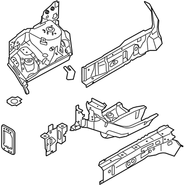 Ford D2BZ-16054-A Apron/Rail Assembly
