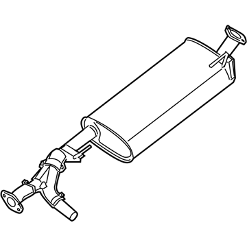 Nissan 20100-ZL00A Exhaust, Main Muffler Assembly