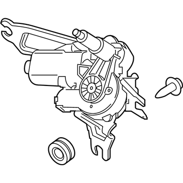 Hyundai 98700-K2001 Rear Wiper Motor & Linkage Assembly