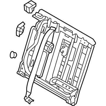 Hyundai 89410-A5210-RY Frame Assembly-Rear Seat Back, RH
