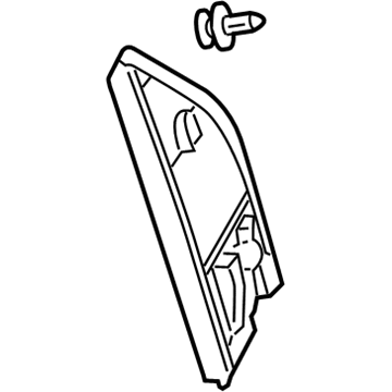 Honda 76270-SZA-A00ZA Garnish, L. Door Mirror *NH167L* (GRAPHITE BLACK)