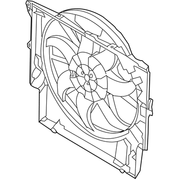 BMW 17-42-8-487-639 FAN HOUSING WITH FAN