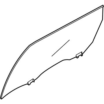 Nissan 82301-1AA0B Glass Assy-Rear Door Window, LH