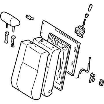 Toyota 71490-33200-B0 Seat Back Assembly