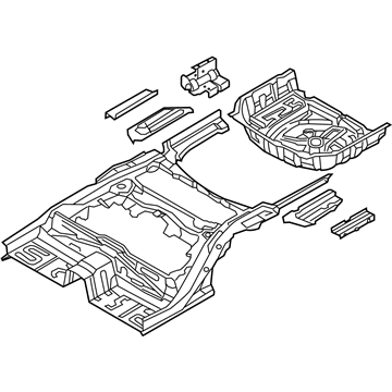 Hyundai 65700-3N000 Member Assembly-Rear Floor Under