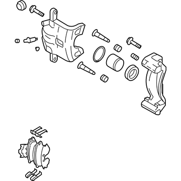 Kia 582102S100 Rear Wheel Brake Assembly, Left