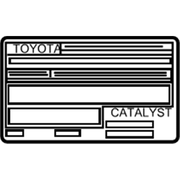 Toyota 11298-20860 Emission Label