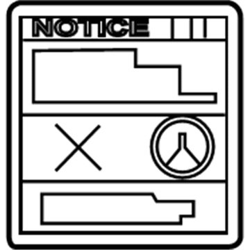 Lexus 11289-20010 Label, Spark Plug Notice