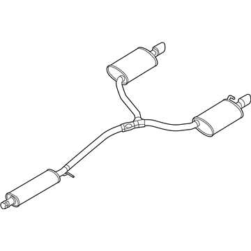 Ford DG1Z-5230-B Muffler & Pipe