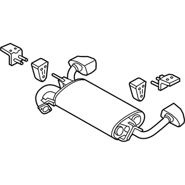 Hyundai 28700-2M110 Main Muffler Assembly