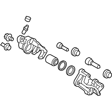 Kia 58311D5A30 Rear Brake Caliper Kit, Right