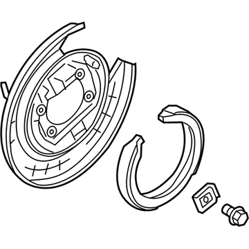 Hyundai 58250-C1100 Brake Assembly-Parking Rear, LH