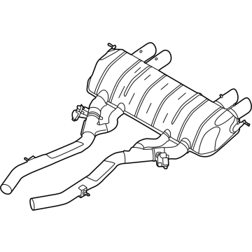 BMW 18-30-9-503-715 REAR MUFFLER WITH EXHAUST FL