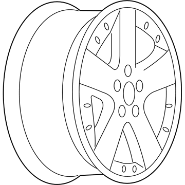 GM 9595322 Wheel-17X6.5 Aluminum 52Mm Outside 115.0Mm Bellcrank *Chrome