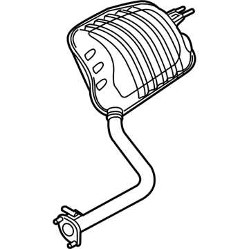 Hyundai 28711-B1300 Rear Muffler Assembly, Right