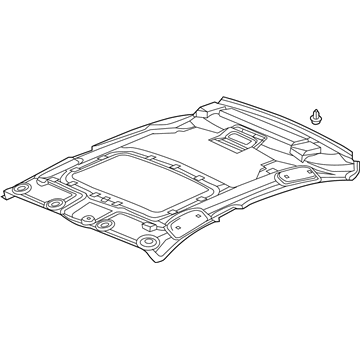 Acura 83200-TY2-A12ZB Lining Assembly, Roof (Light Jewel Gray) (Sunroof)