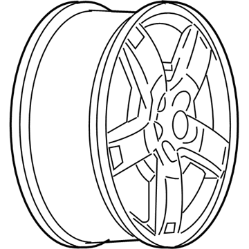 GM 9594458 Wheel Rim-16X6.5 Aluminum 52Mm Outside 115Mm Bellcrank *Machine Face