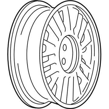 GM 9595043 Wheel Rim-16X6.5 Aluminum 52.0Mm Outside *Machine Face