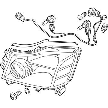 Nissan 26010-7S026 Passenger Side Headlight Assembly