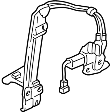 Acura 72210-SL0-A02 Regulator Assembly, Passenger Side Door Power