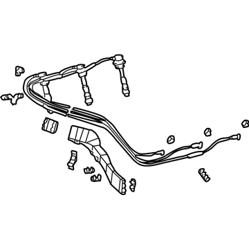 Lexus 19037-20011 Cord Set, Coil & Spark, W/Resistive