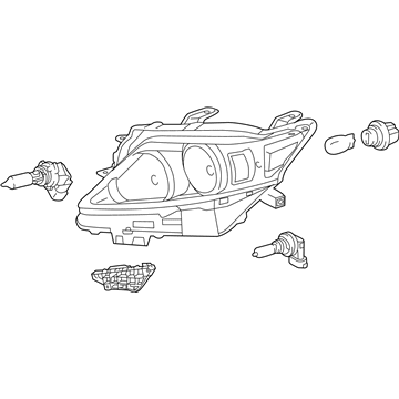 Lexus 81110-0E150 Headlight Passenger Side Halogen