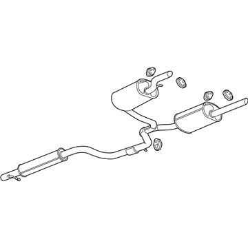 GM 20928262 Exhaust Muffler Assembly (W/ Resonator, Exhaust & Tail Pipe