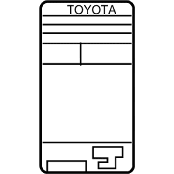 Toyota 11298-38230 Emission Label