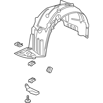 Honda 74101-TBA-A50 Fender, Right Front (Inner)