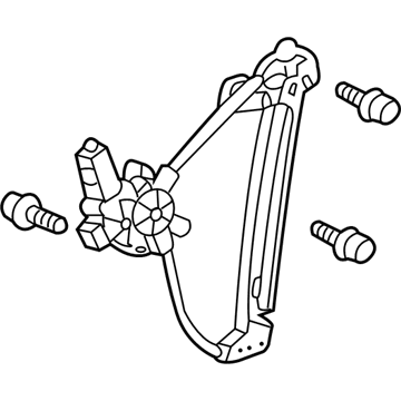 Honda 72710-SDC-A01 Regulator Assembly, Right Rear Door Power