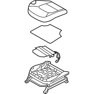 Hyundai 88104-2S050-TMW Cushion Assembly-Front Seat, Passenger