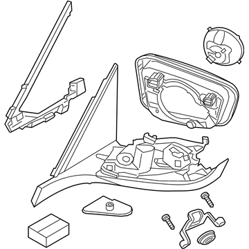 BMW 51-16-8-495-764 Heated Outside Mirror, Memory Bus, Right