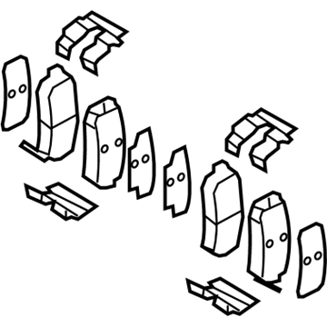 Hyundai 58302-1GA00 Rear Disc Brake Pad Kit