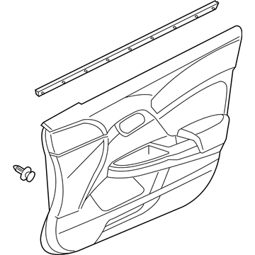 Honda 83500-TR0-A11ZA Lining Assy., R. FR. Door *G69L* (PALE MOSS GRAY)