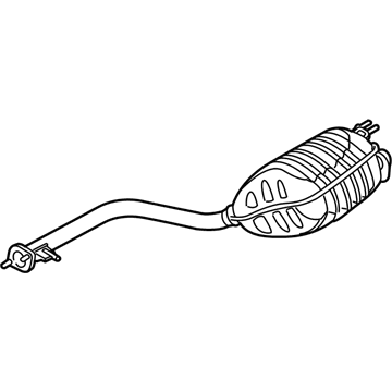 Hyundai 28710-B1140 Rear Muffler Assembly, Left
