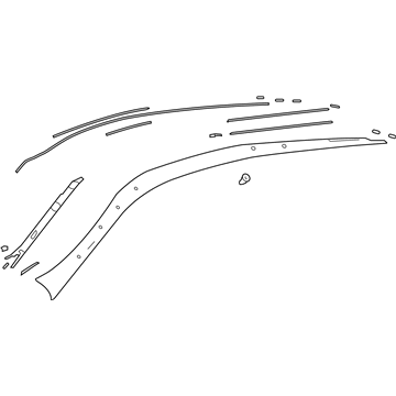 Lexus 62403-11010-A1 GARNISH Sub-Assembly, Roof Side