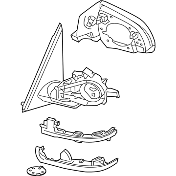BMW 51-16-7-395-209 Exterior Mirror Without Glass, Heated, Left