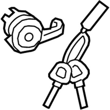 Hyundai 81900-2VC00 Key Sub Set-Steering Lock